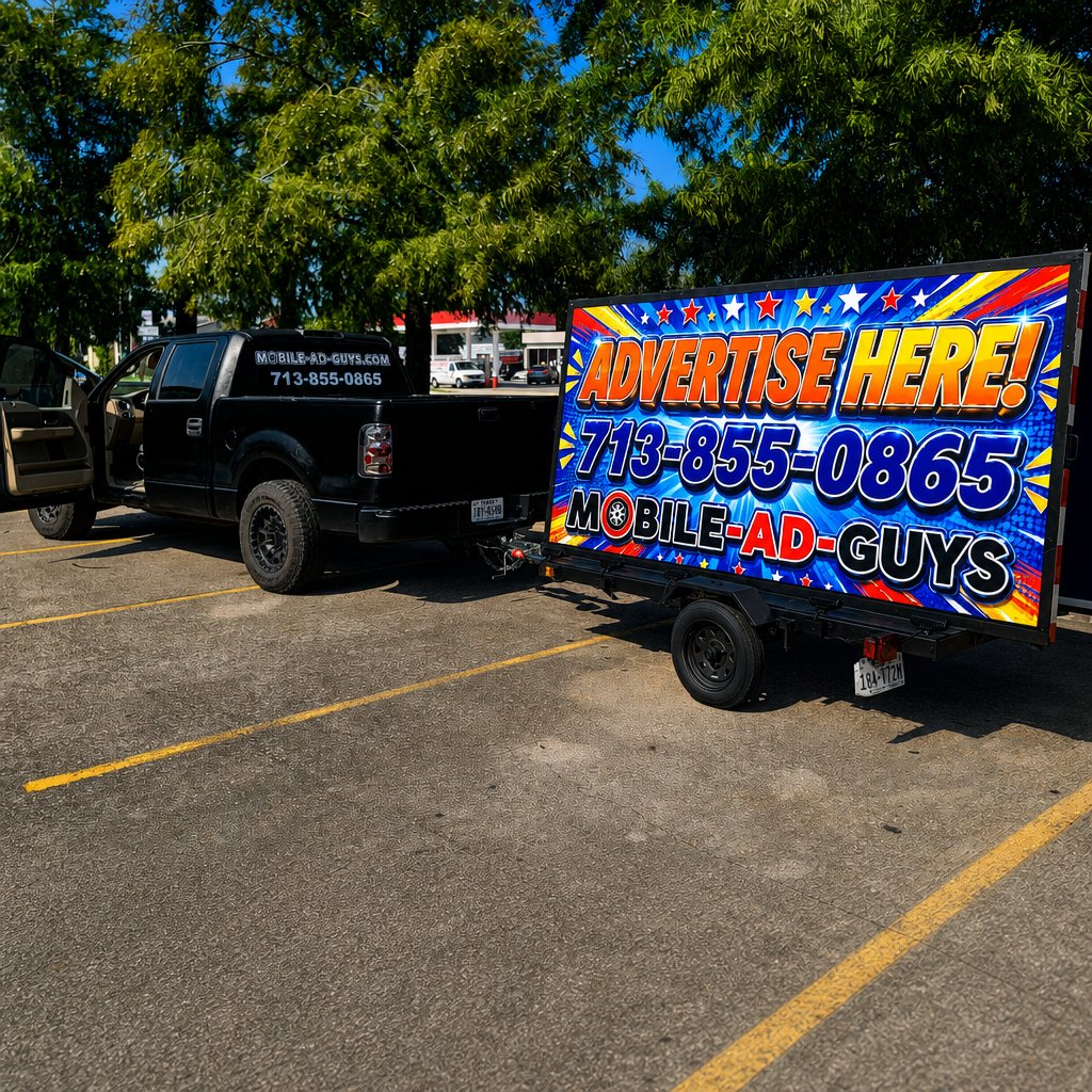 Advertise Here mobile billboard campaign